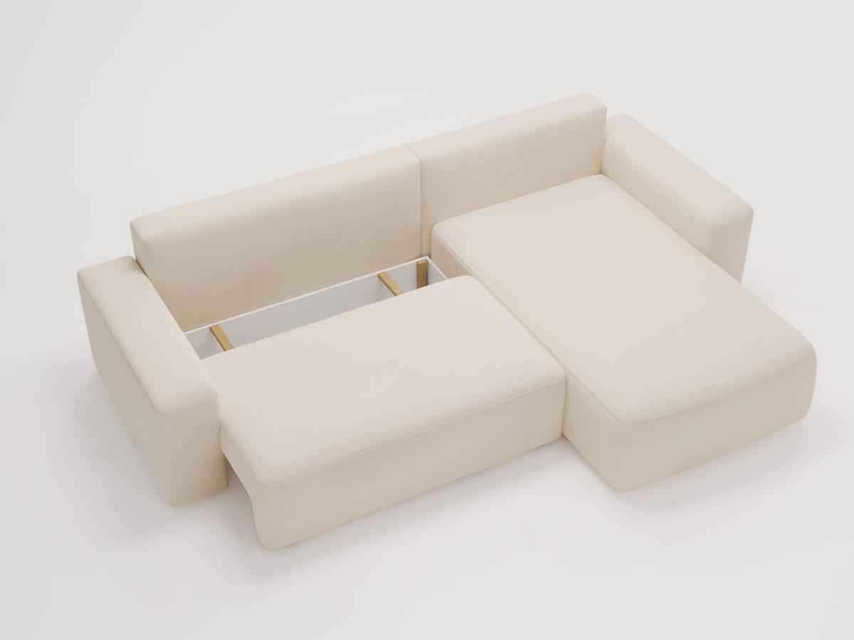 ECKSOFA Tazones Beige Rechts - Beige, Holz/Kunststoff (250/165cm) - Graingold