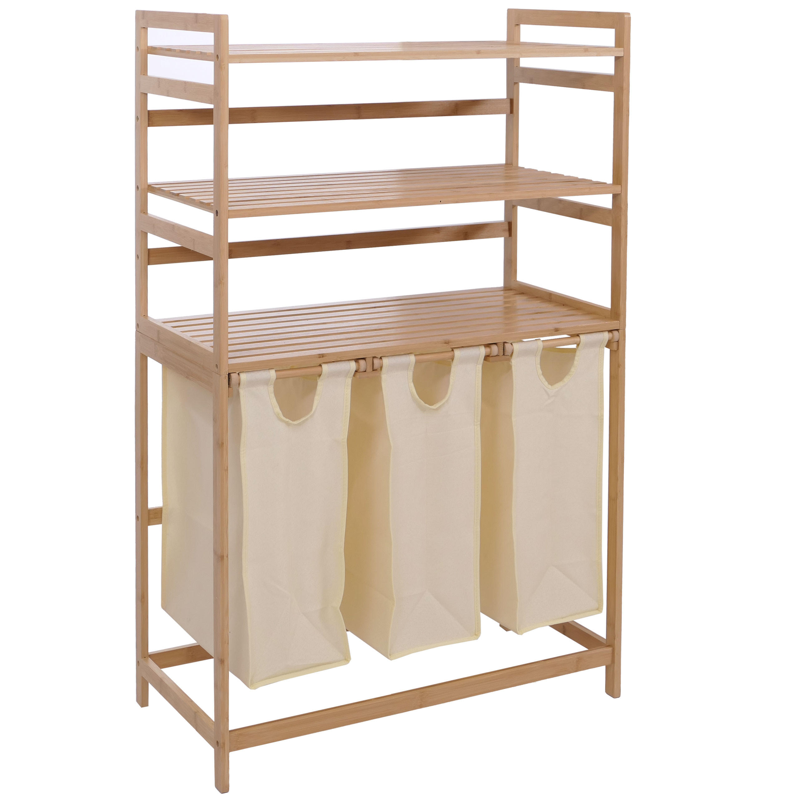 KOŠ NA PRÁDLO Hnedý, krémovo biely - hnedá/krémová, drevo (80/125/40cm) - MCW