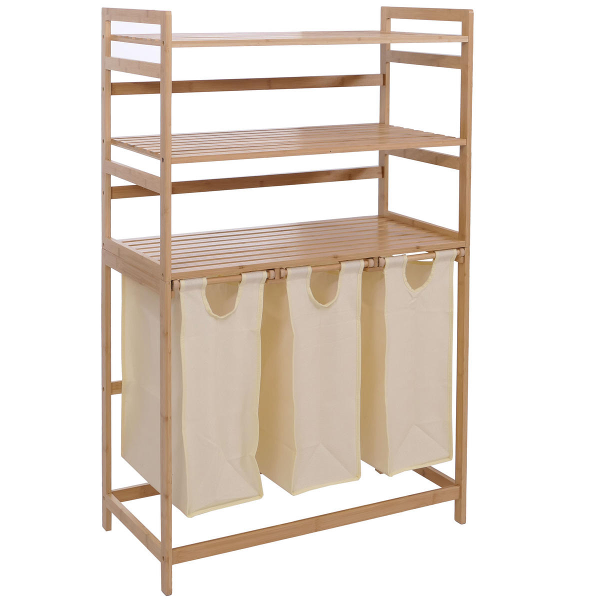 KOŠ NA PRÁDLO Hnedý, krémovo biely - hnedá/krémová, drevo (80/125/40cm) - MCW