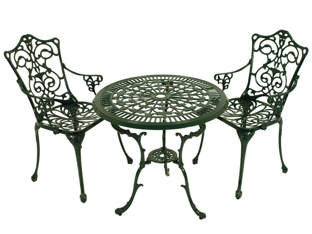 BISTROSTUHL Boulder - Jugendstil - Aluguss antik dunkelgrün - Grün, Metall (58/90/53cm) - TPFGarden