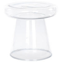 BEISTELLTISCH Glas transparent rund 39 cm Caldera - Transparent, Glas (39/39/40cm) - Beliani