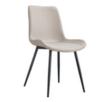 STUHL-SET DE-36498 4 Stück mit Kunstlederbezug Warmgrau - Grau, Metall (47/83/50cm) - ComfortXL