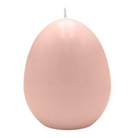 EIKERZE XXL, Straußenei Taupe Rose 200 x Ø 140 mm, 1 Stück - Taupe, Paraffin (14/20/20cm) - Kopschitz Kerzen