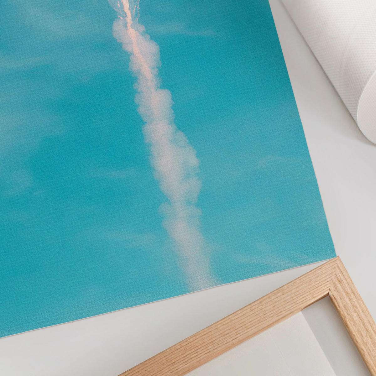 POSTER - 29x42 cm - Gomuno - Rakete am Himmel - Blau, Textil (29/42/0.1cm) - TULUP