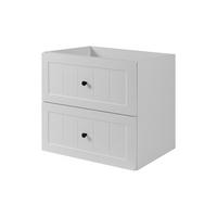 WASCHTISCHUNTERSCHRANK im klassischen Stil, weiß, 60 x 57 x 46 cm - Schwarz/Weiß, Holzwerkstoff (60/57/46cm) - 3XE LIVING