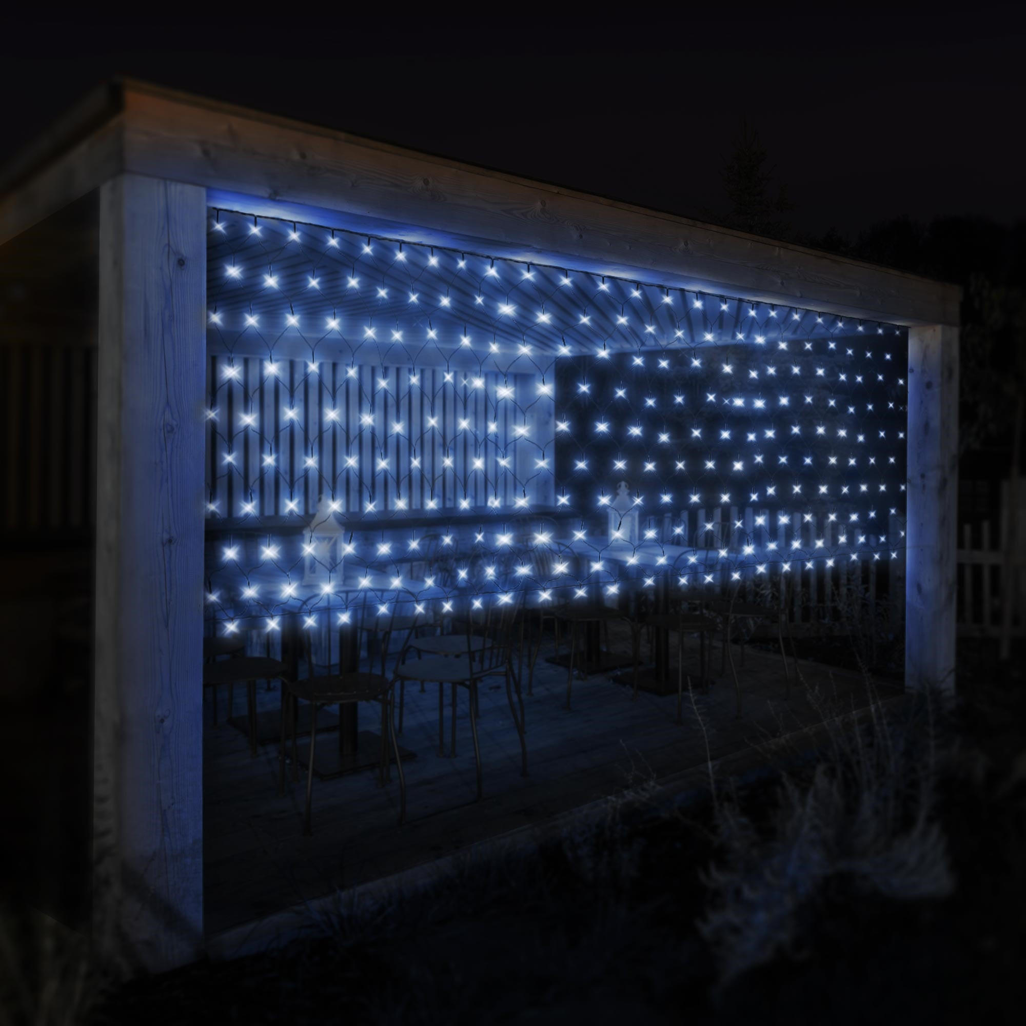 WEIHNACHT Lichternetz 160 LED - Schwarz, Kunststoff (200cm) - ECD-Germany