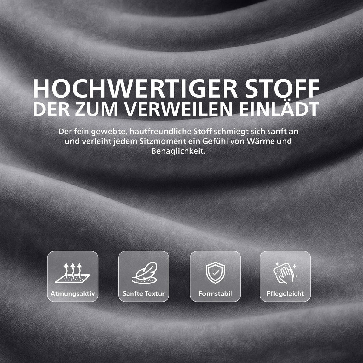 BARHOCKER 2er Set Samt Grau - Eukalyptusholzfarben/Grau, Holz/Textil (55/99/46cm) - CLP