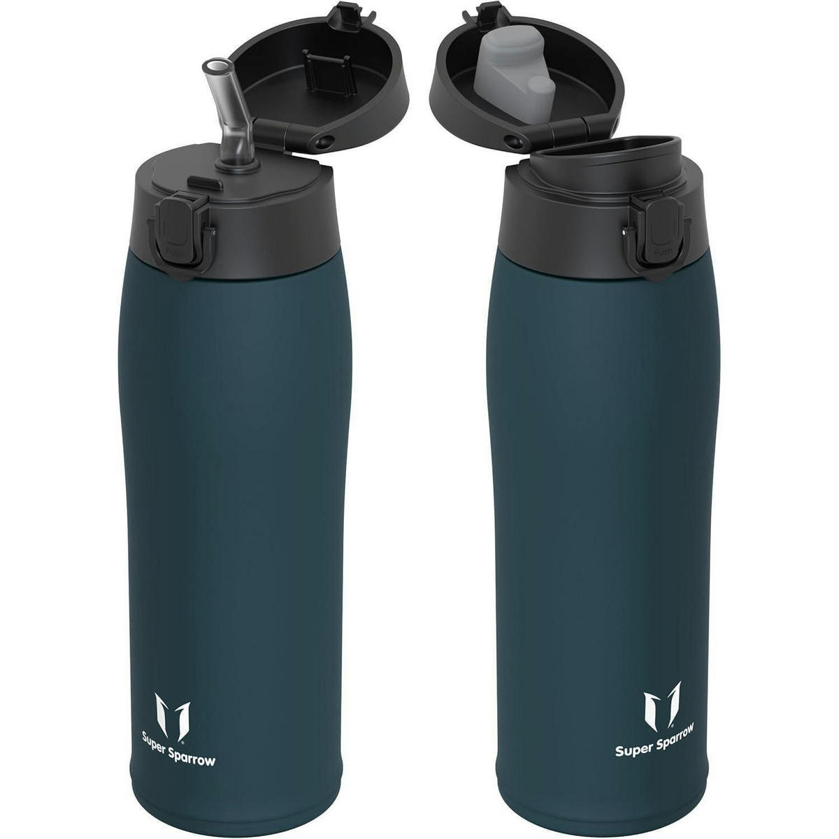 THERMOSFLASCHE Edelstahl 750 ml Jade - Petrol, Metall (7.9/7.9cm)