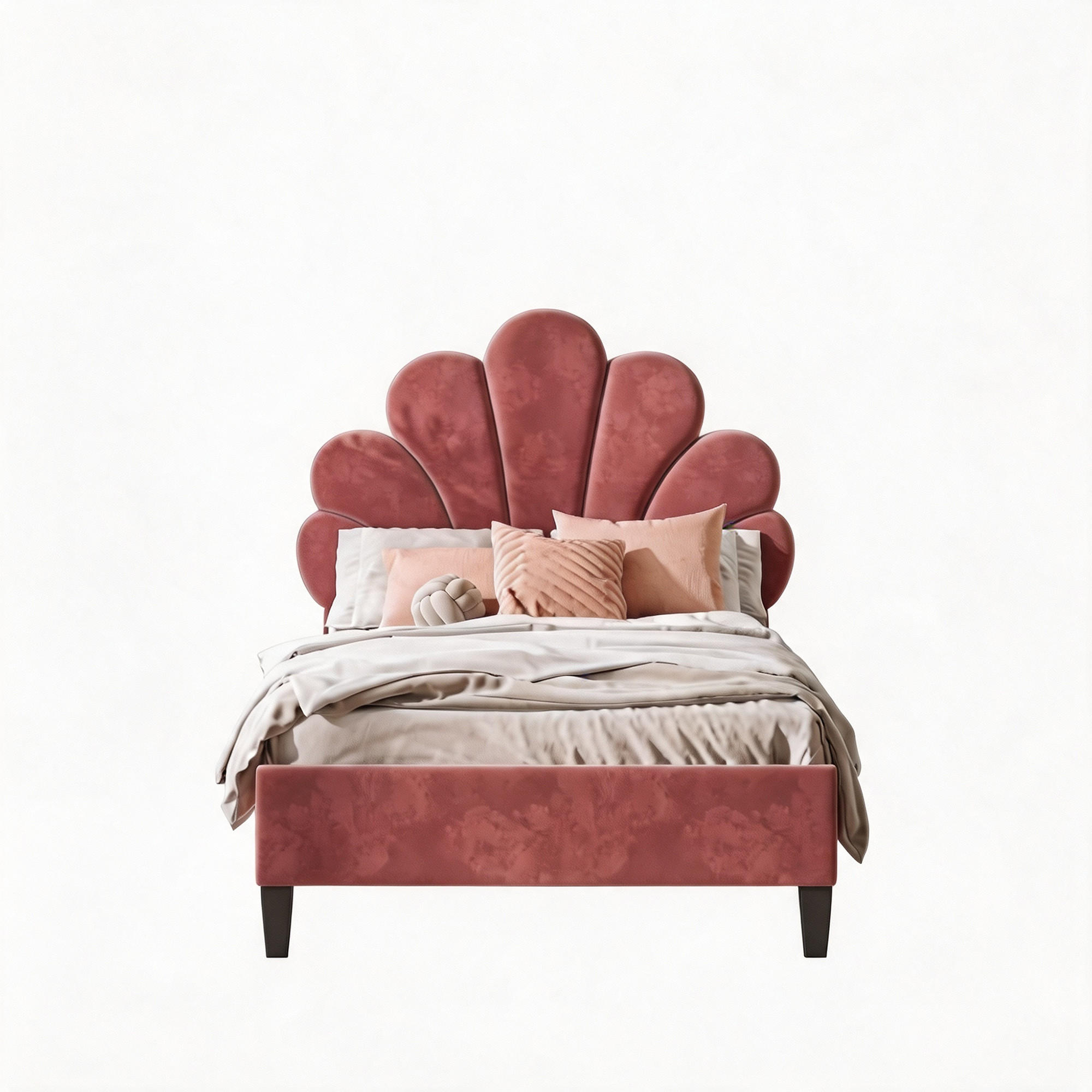 Genki Living Kinderbett Weinrot 90x200 cm