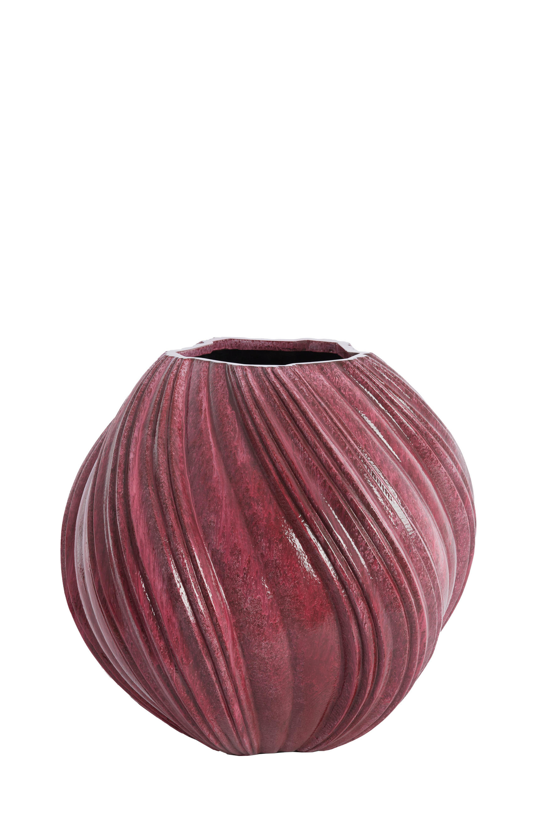 VAZE Yatung Lila 65/65/60 cm - Lila, Stein (60cm) - Light & Living