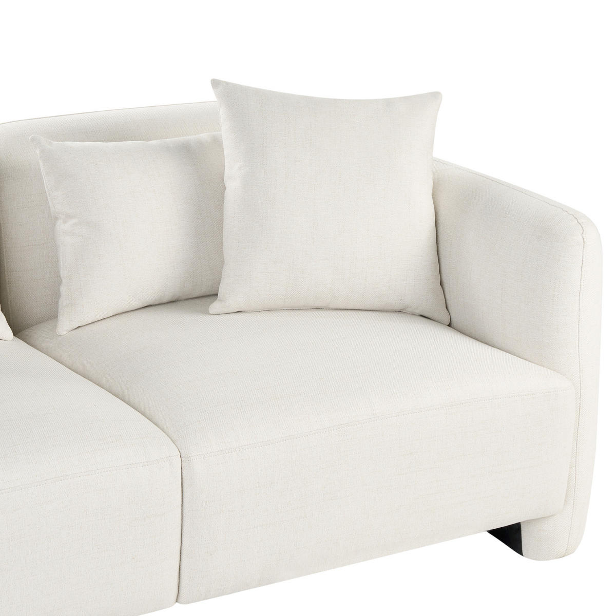 POHOVKA 3-místná Látka Krémově bílá Ekenes - krémová, textil (182/72/90cm) - Beliani