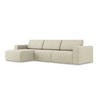 ECKSOFA Links Strukturstoff Stoff Beige - Beige/Creme, Kunststoff/Textil (167/314cm) - Makamii