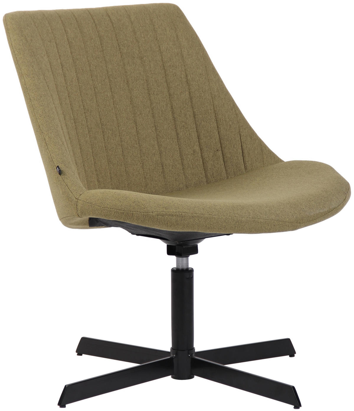 DREHSTUHL Stoff grün - Schwarz/Grün, Textil/Metall (63/79/71cm) - CLP