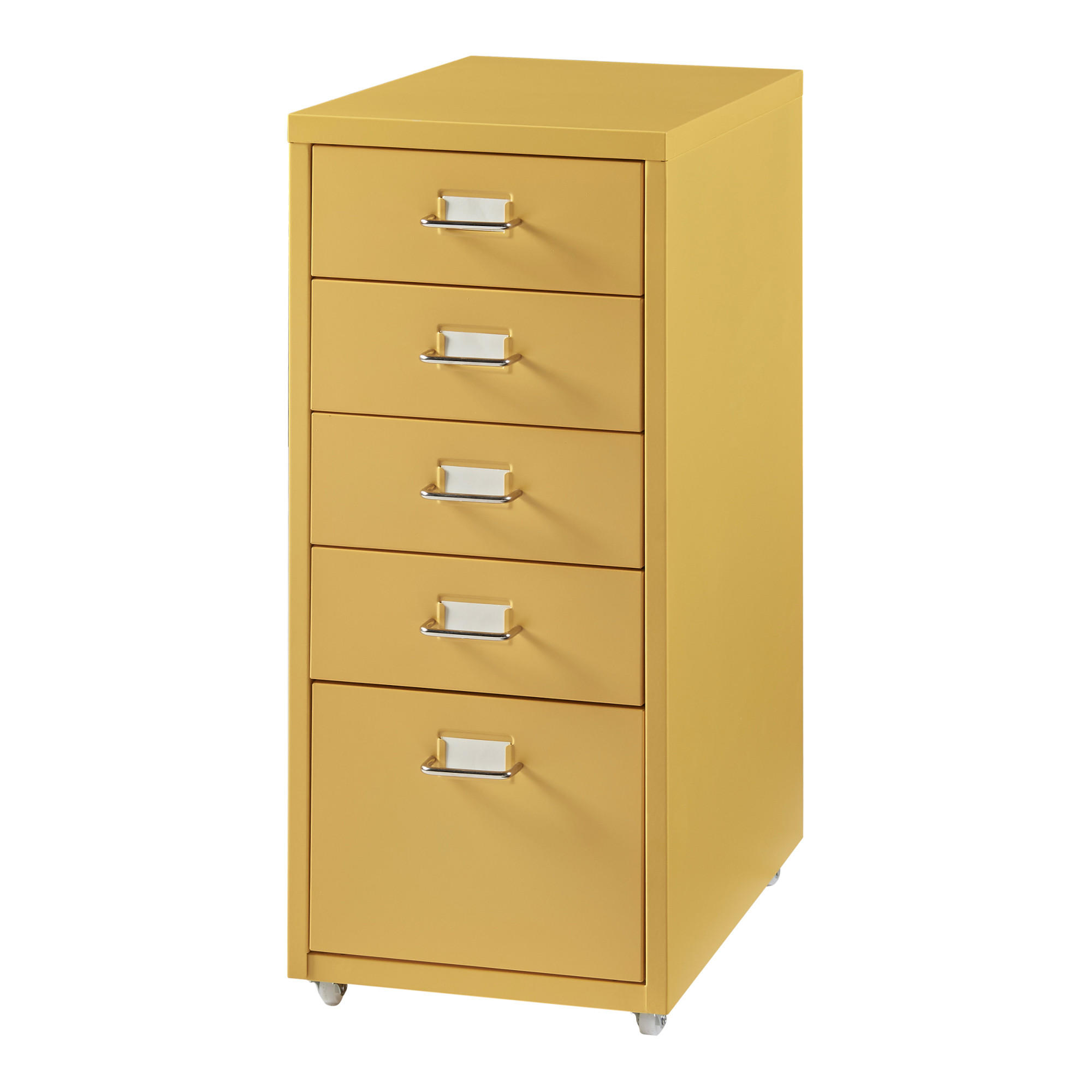 ROLLCONTAINER Kökar - Gelb, Metall (28/69/41cm) - [en.casa]