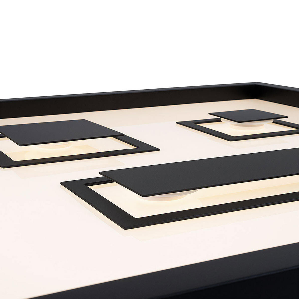 LED DECKENLEUCHTE Backlight Schwarz - Schwarz, Kunststoff (42.3/42.3/4.1cm) - Briloner