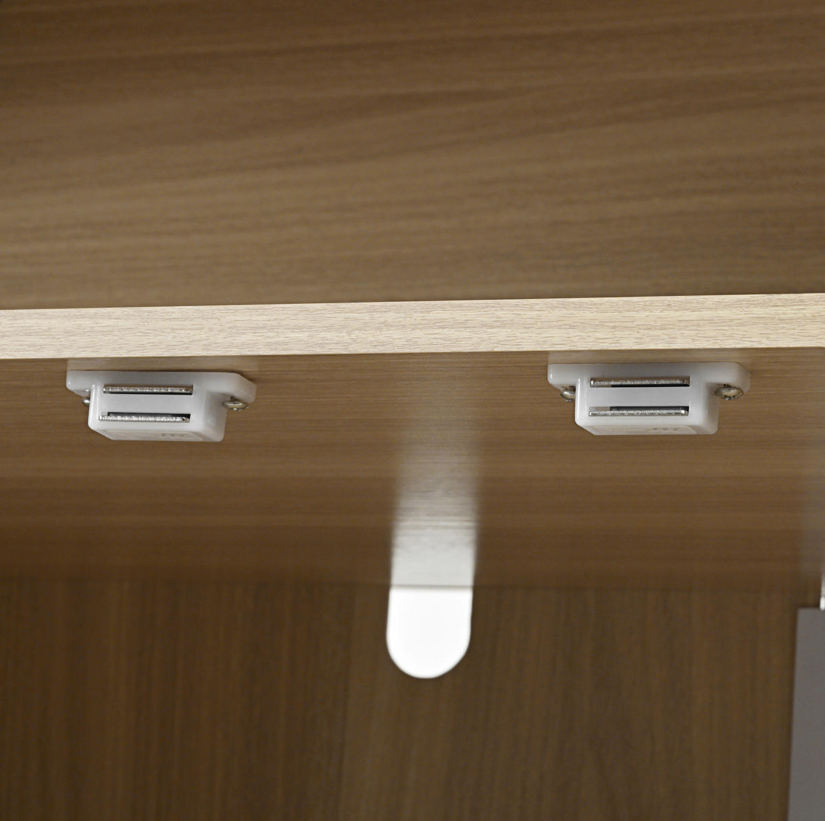 KOMMODE 80/40/180 cm aus MDF mit Rattangeflecht und verstellbaren Regalböden Eichefarben - Eichefarben, Holzwerkstoff (80/180/40cm) - Modenvie
