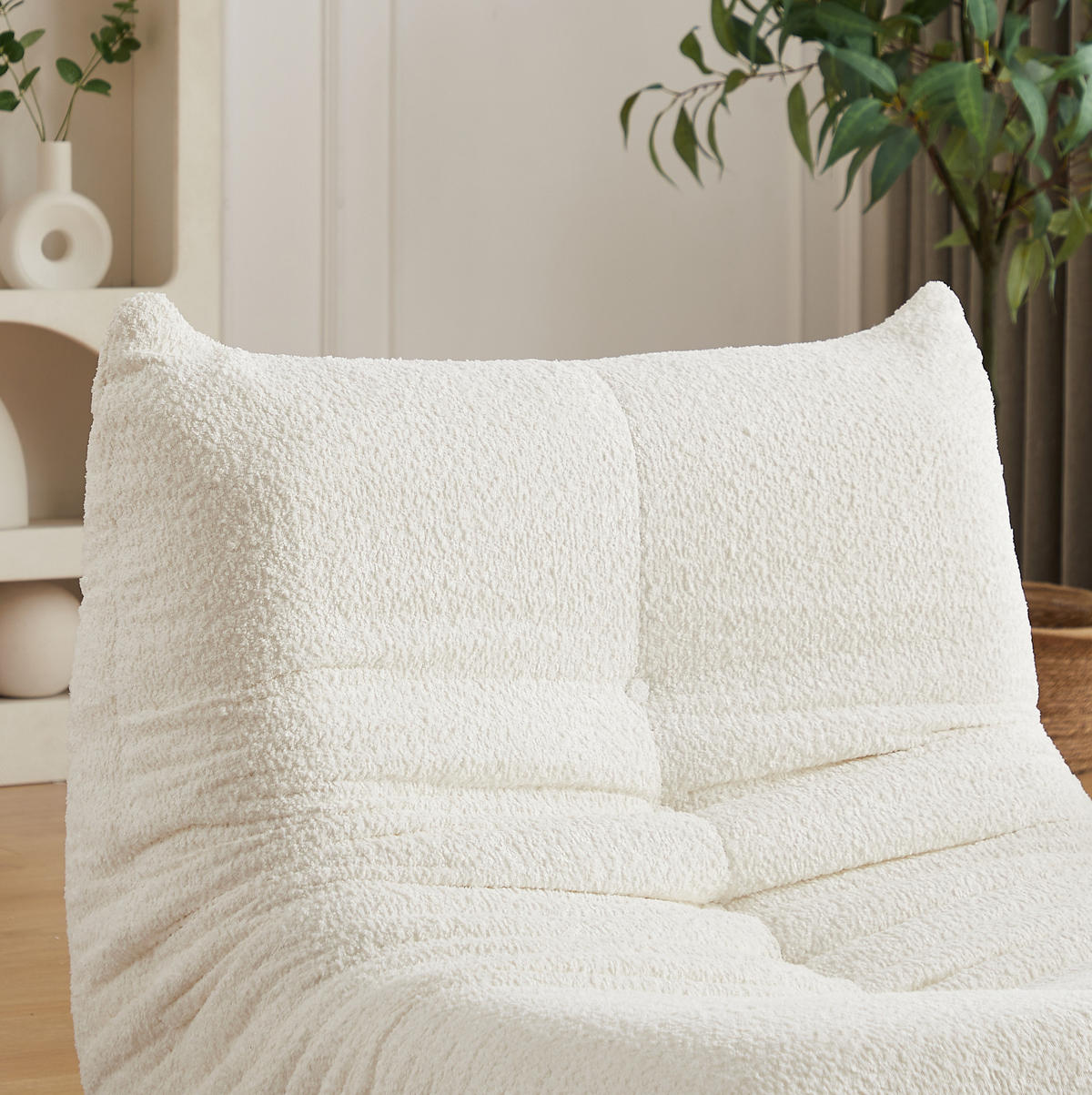 SITZSACK SOFA aus Chenille Beige - Beige, Kunststoff (94/71/101cm) - Beauniv
