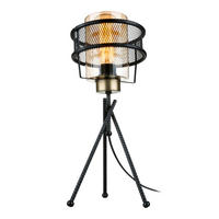 TISCHLEUCHTE Burton - Schwarz, Metall (17/17/42cm) - lux.pro