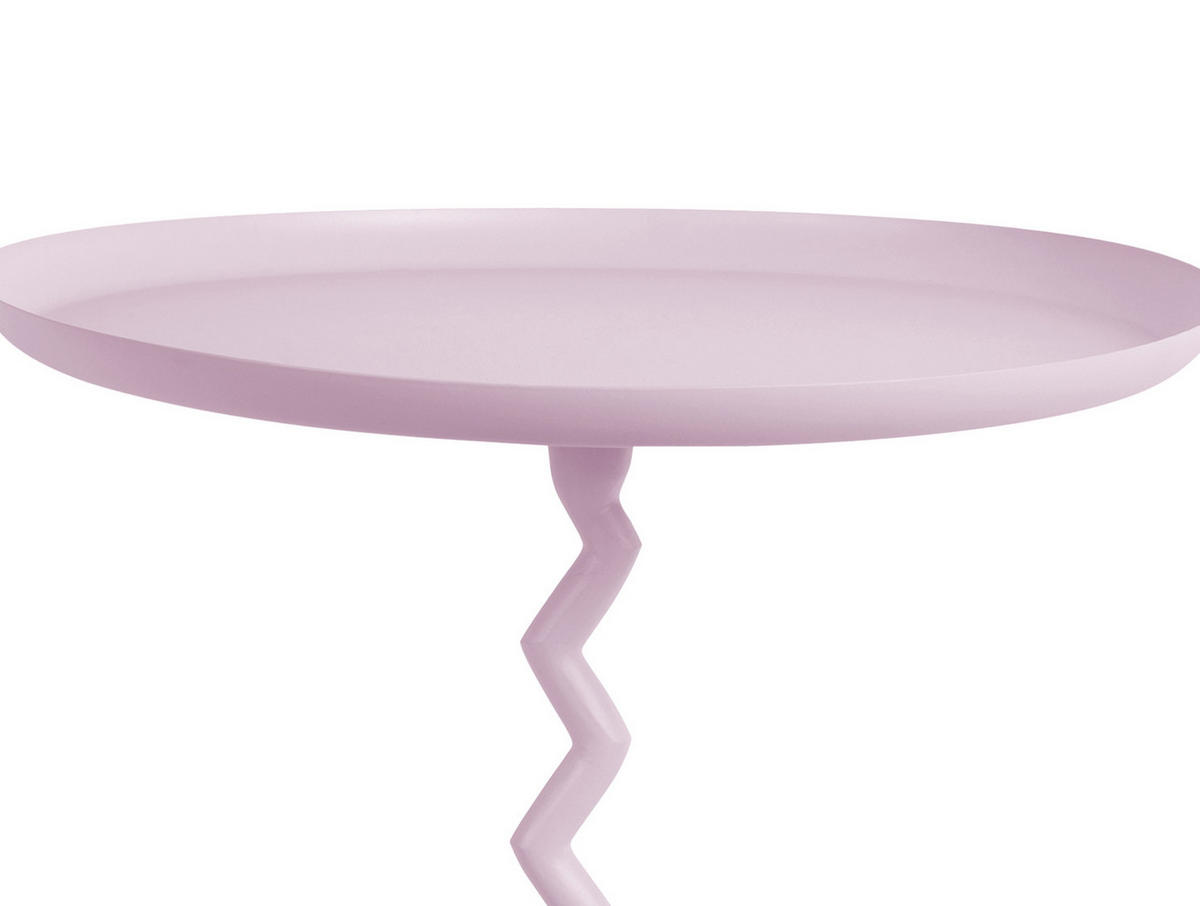 BEISTELLTISCH Zig Zag 40/40/42 cm - Lila, Metall (40/40/42cm) - Leitmotiv