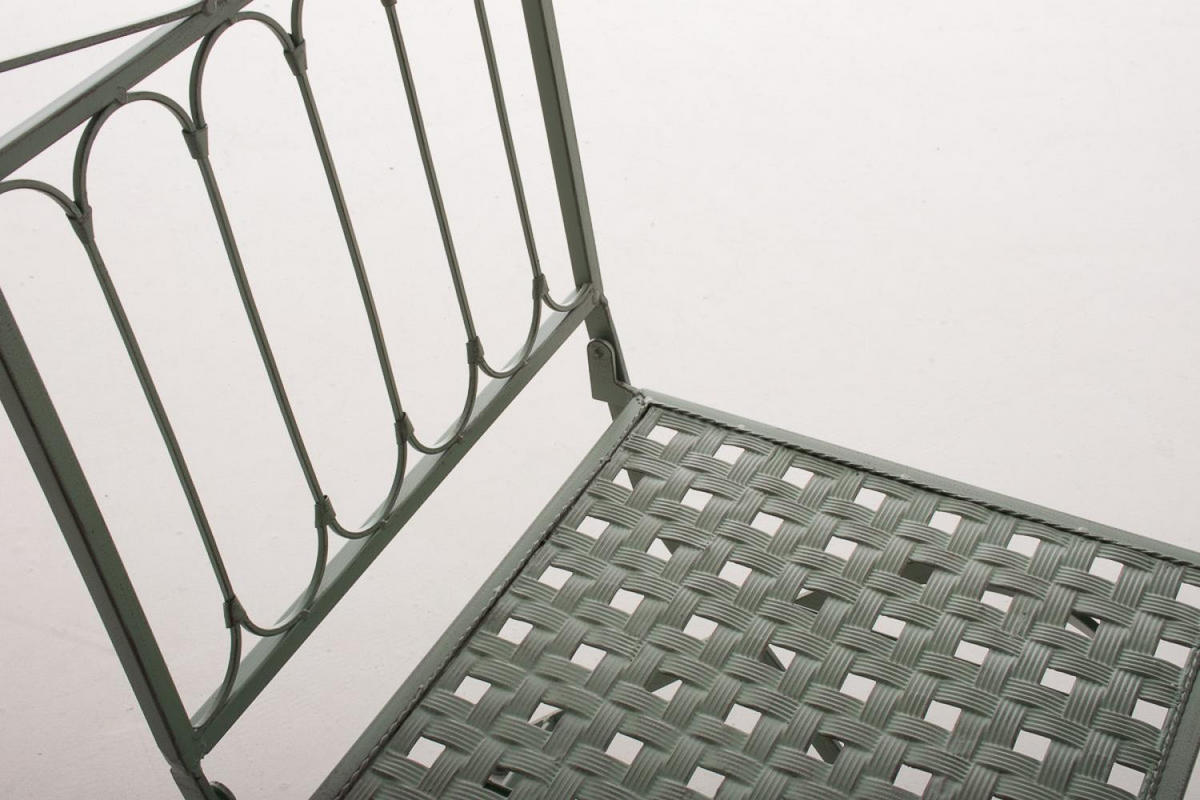 GARTENKLAPPSTUHL Metall Antik-Grün - Grün, Metall (40/95/40cm) - CLP