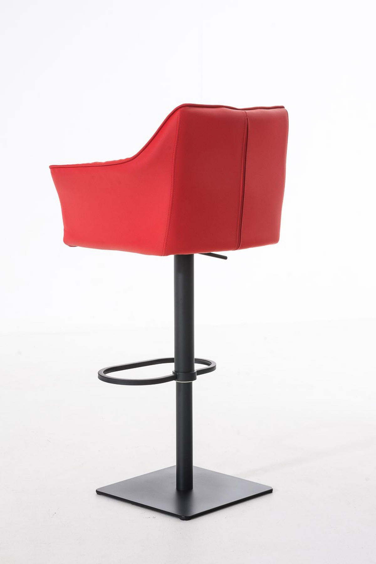 BARHOCKER Damaso 88x64x45 cm rot - Rot, Leder (64/88/45cm) - furnicato