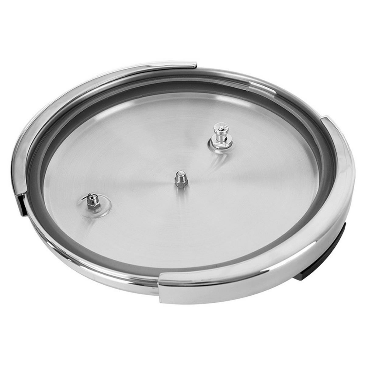 SCHNELLKOCHTOPF Storm mit Automatikverschluss silber - Silberfarben, Metall (7L) - Orion 