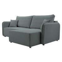 ECKSOFA Malody, Seite: Rechts - Schwarz/Grau, Holz/Kunststoff (227/147cm) - MIRJAN24