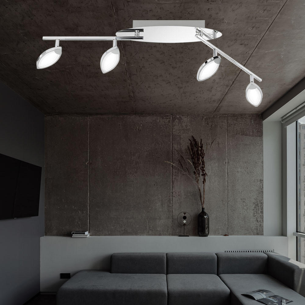 LED DECKENLEUCHTE Chrom Silber - Silberfarben, Metall (87.5/9/13cm) - Wofi