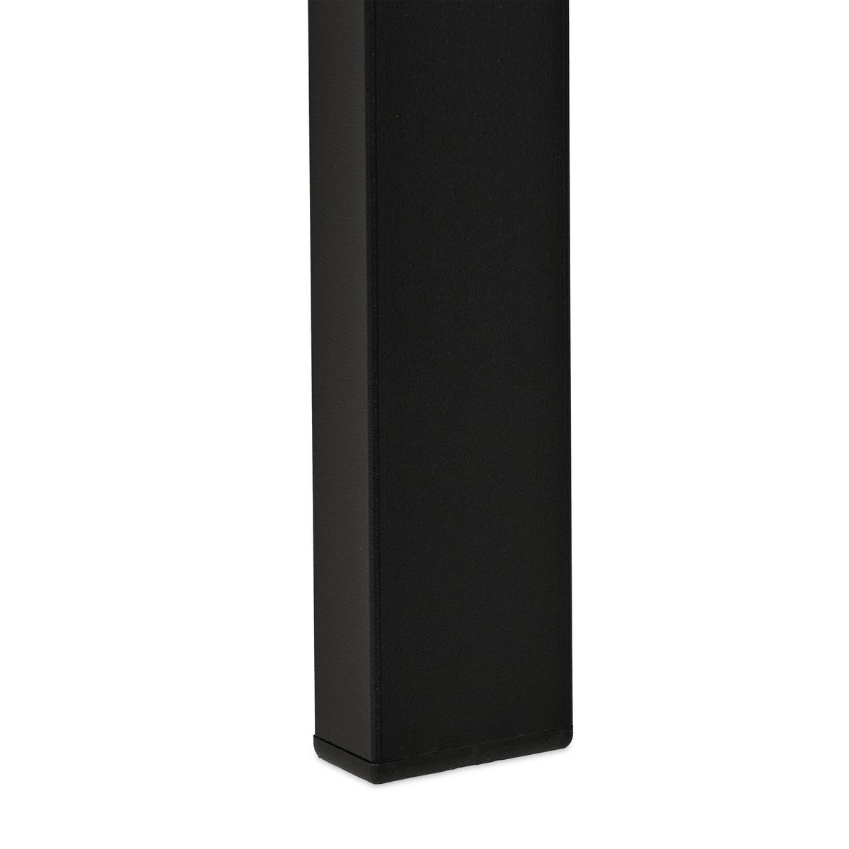 GARTENBANK - Schwarz, Metall (127/85/62cm) - Relaxdays