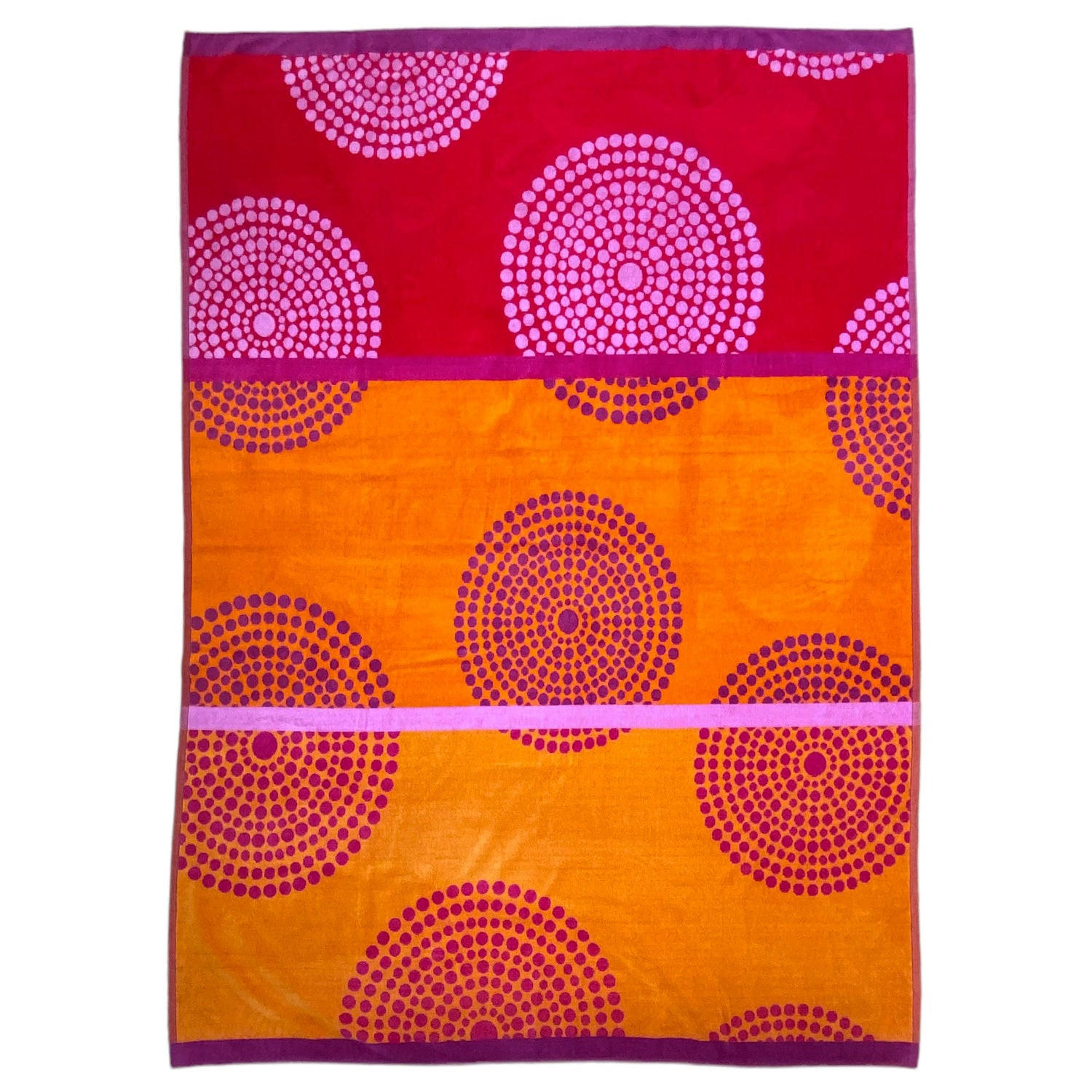 STRANDTUCH Frottee Velours Jacquard Spirale 140x180 400g/m² - Orange, Textil (140/180cm) - LE COMPTOIR DE LA PLAGE
