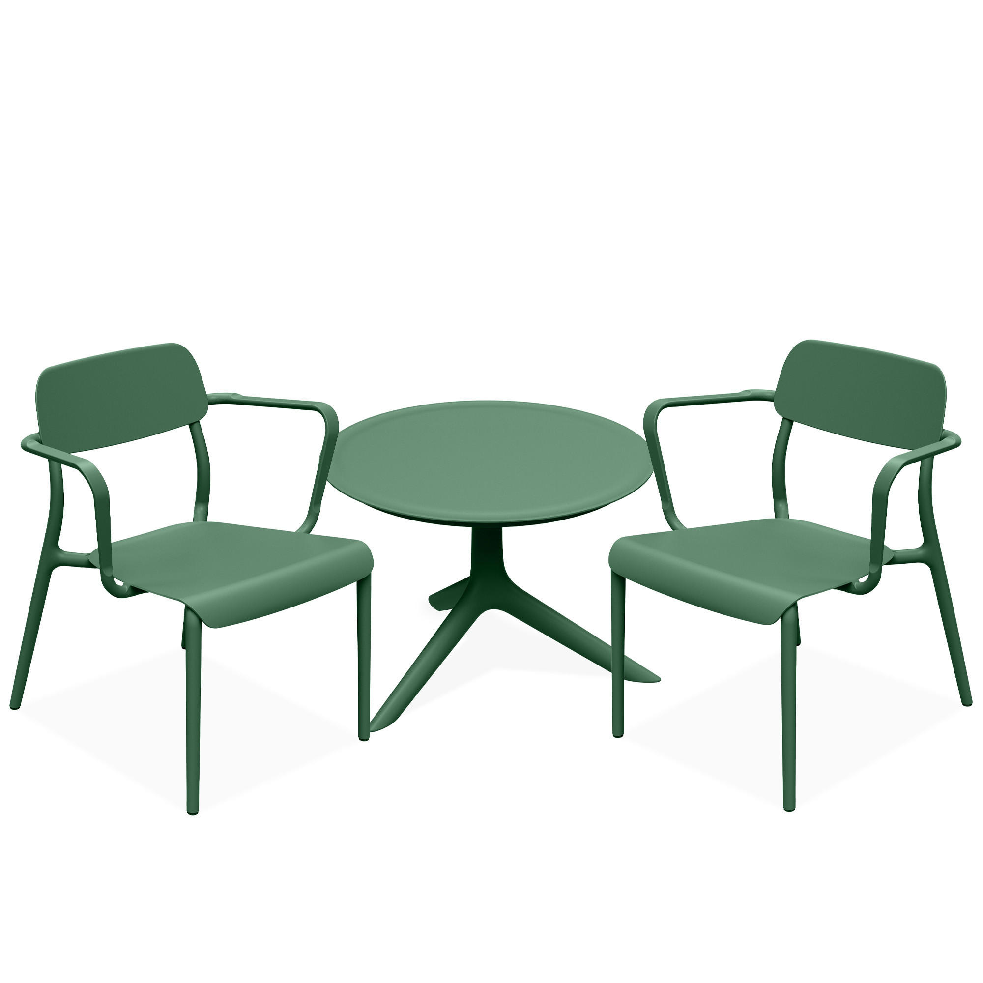 GARTENMÖBEL-SET GALIO, 3-tlg - Grün, Kunststoff - KONSIMO®