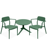 GARTENMÖBEL-SET GALIO, 3-tlg - Grün, Kunststoff - KONSIMO®
