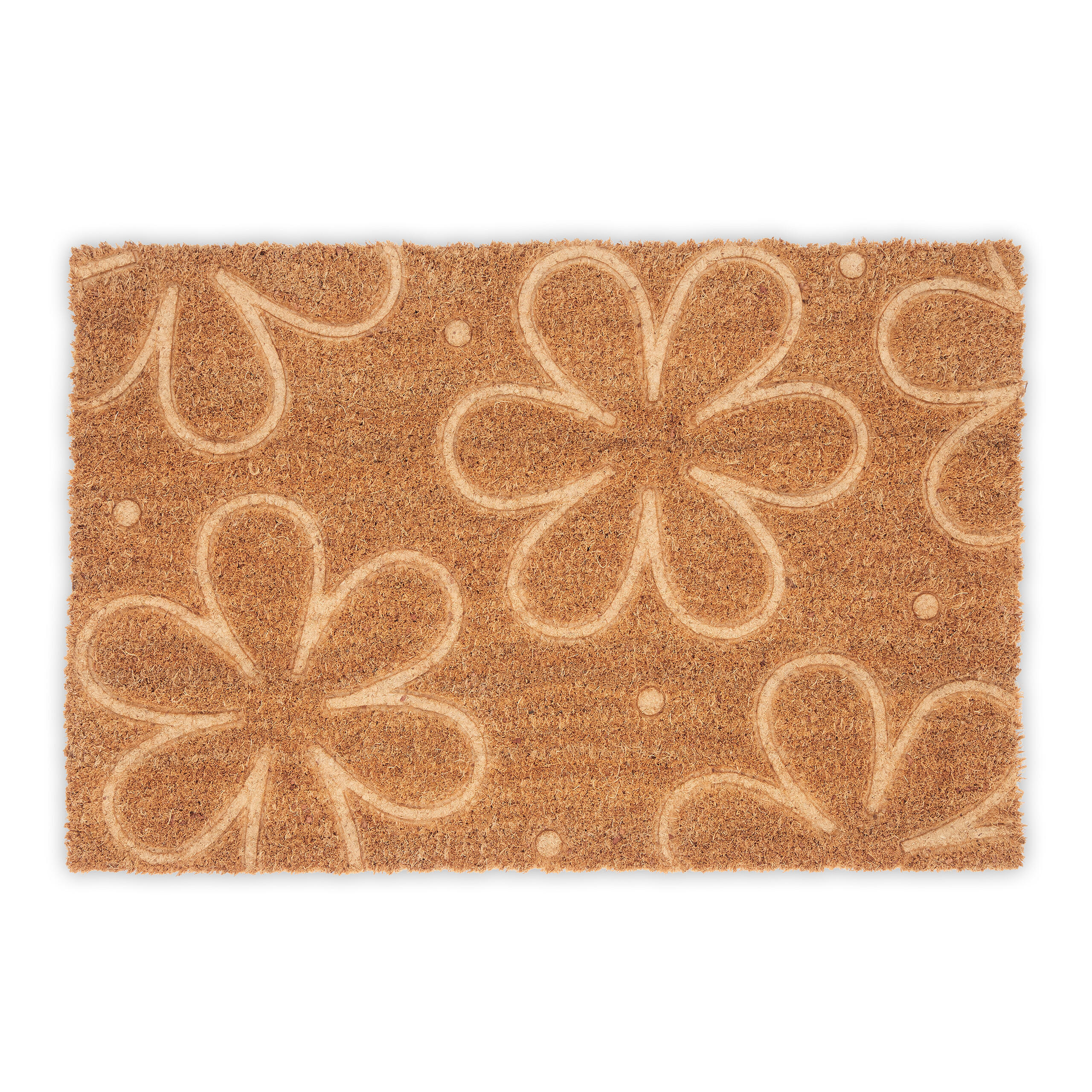 FUSSMATTE - Hellbraun, Kunststoff/Textil (60/40cm) - Relaxdays