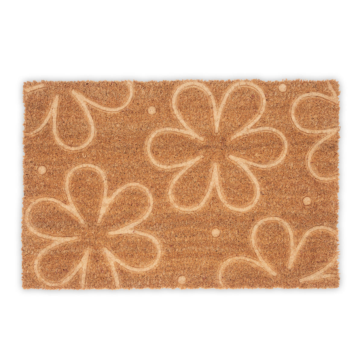 FUSSMATTE - Hellbraun, Kunststoff/Textil (60/40cm) - Relaxdays