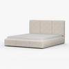 POLSTERBETT ALIA, Lattenrost, ohne Bettkasten, gepolsterte Kopfstütze 160/200 in Beige - Beige, Holz/Textil (160/200cm) - imoebel24