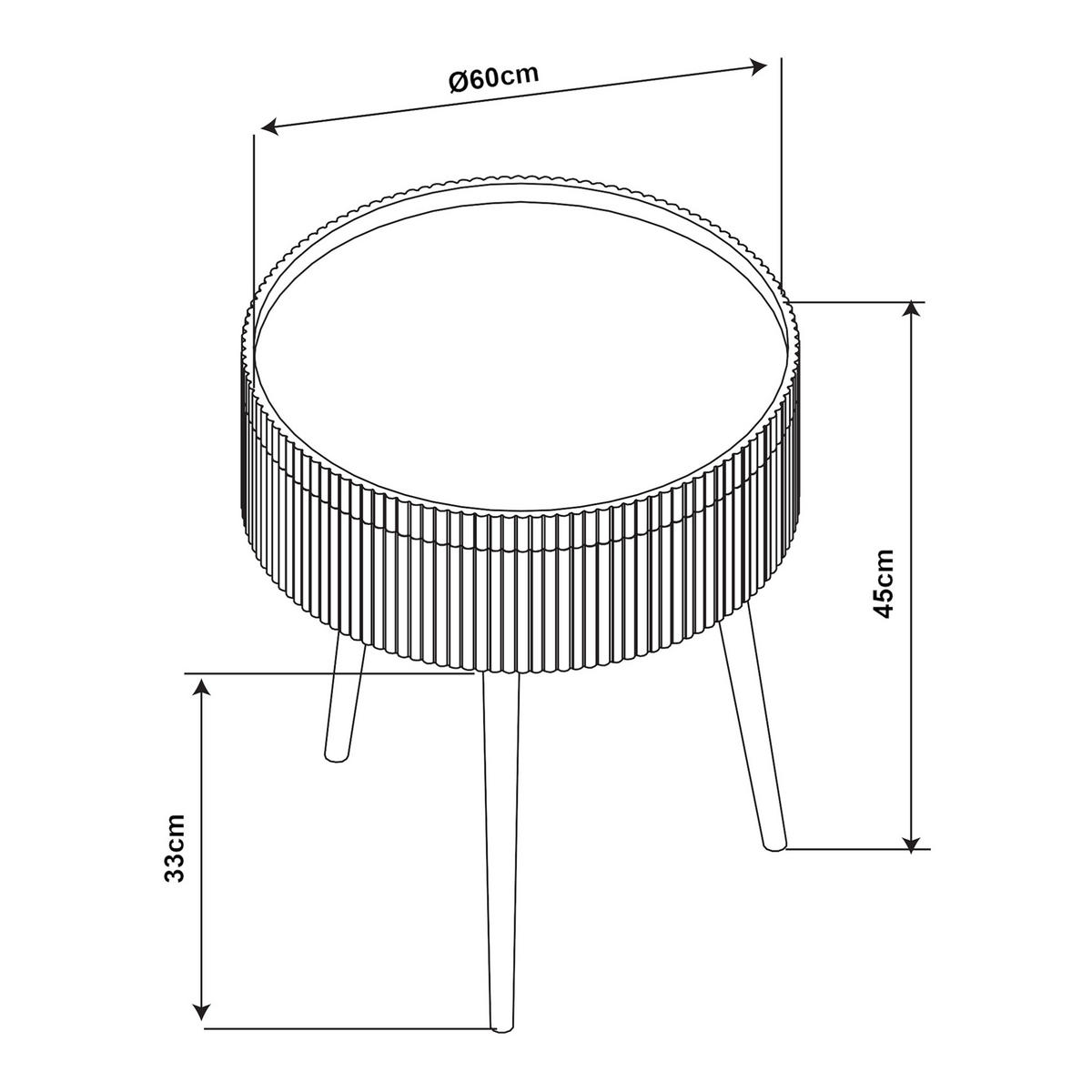KONFERENČNÍ STOLEK Bongard II 60/45 cm - bílá/hnědá, dřevo/kompozitní dřevo (60/60/45cm) - [en.casa]