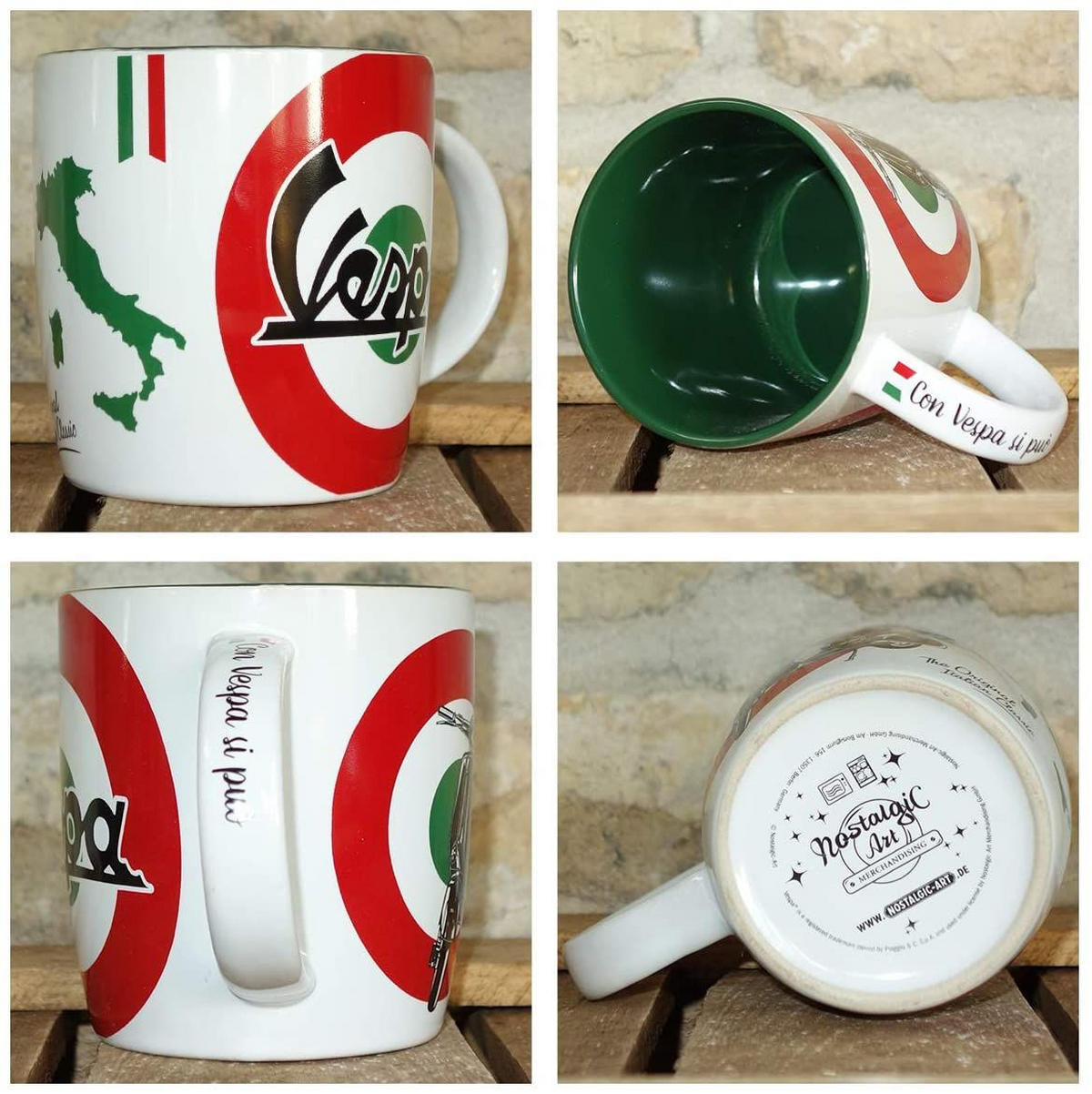 KAFFEETASSE 330 ml Vespa The Italian Classic - Multicolor, Keramik (0.33L) - Nostalgic-Art
