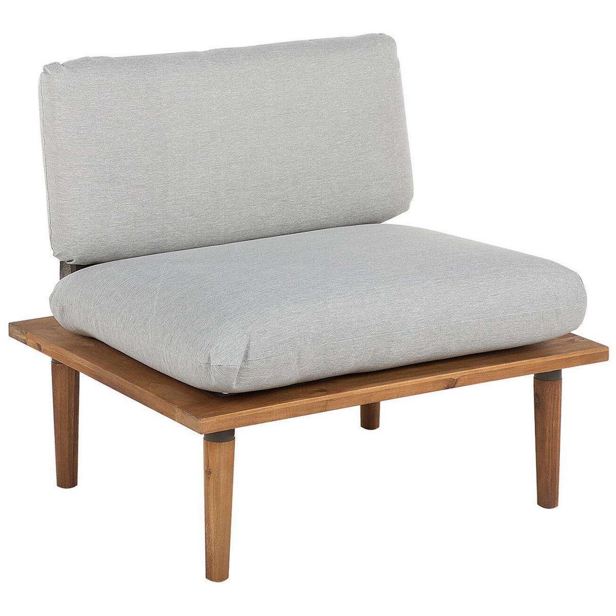 LOUNGE-SET 2-sitzer Akazienholz Hellbraun Frascati - Grau, Holz - Beliani