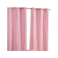 ÖSENVORHANG Vichy-Karo blickdicht 2er-Set, 137/182 cm - Rosa, Textil (137/182cm) - Homescapes