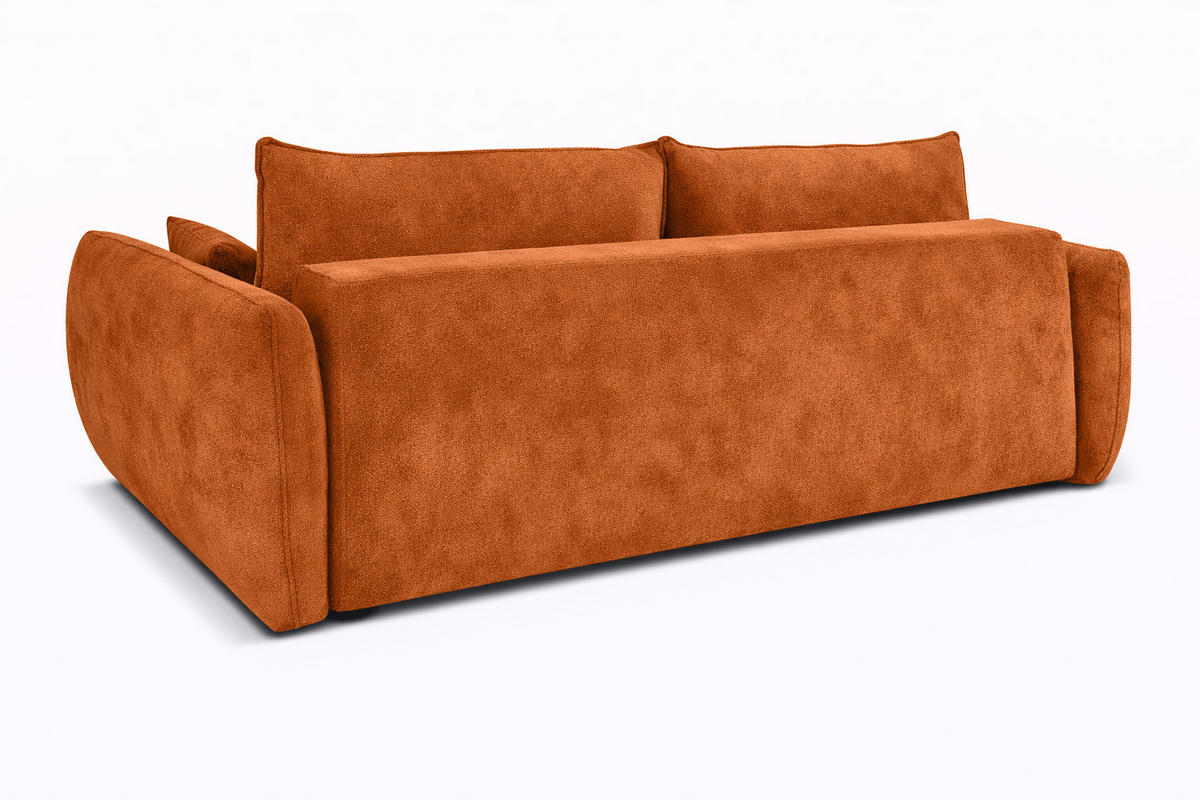 SOFA Mit Schlaffunktion Und Bettkasten, Veloursstoff Salvador, Braun, Zephira - Braun, Holz (238/87/102cm) - Kaiser Möbel