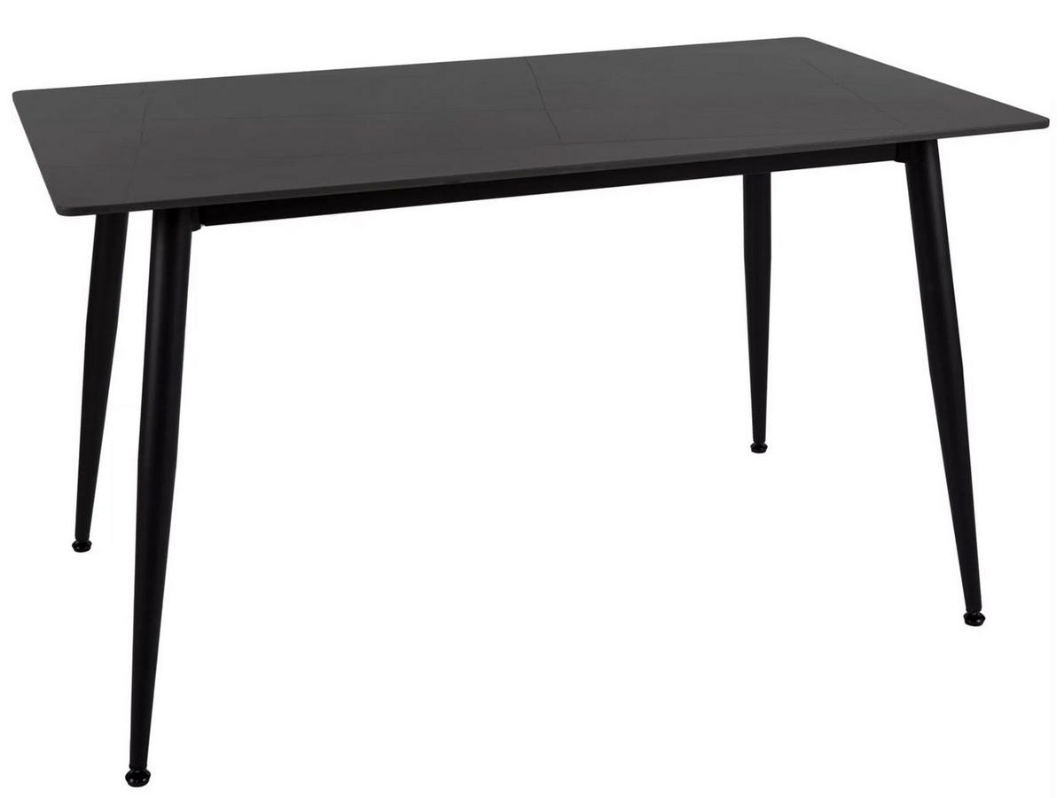 ESSTISCH Rion Marmor Schwarz 160 / 90 / 76cm - Schwarz/Grau, Holz/Keramik (90/160/76cm) - Feldmann-Wohnen