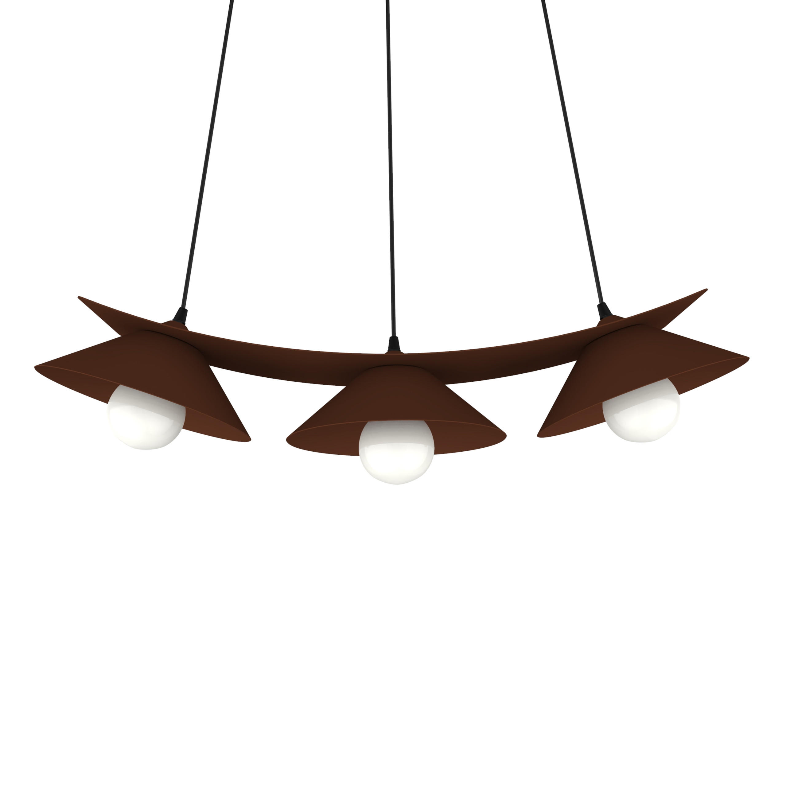 HÄNGELEUCHTE - Dunkelbraun, Metall (70/25/120cm) - Lumicom