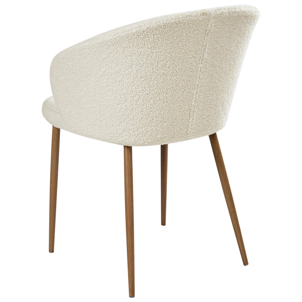 BLAGOVAONSKA STOLICA set od 2 kremasto bijeli Mason - bijela/smeđa, tekstil (57/82/45cm) - Beliani