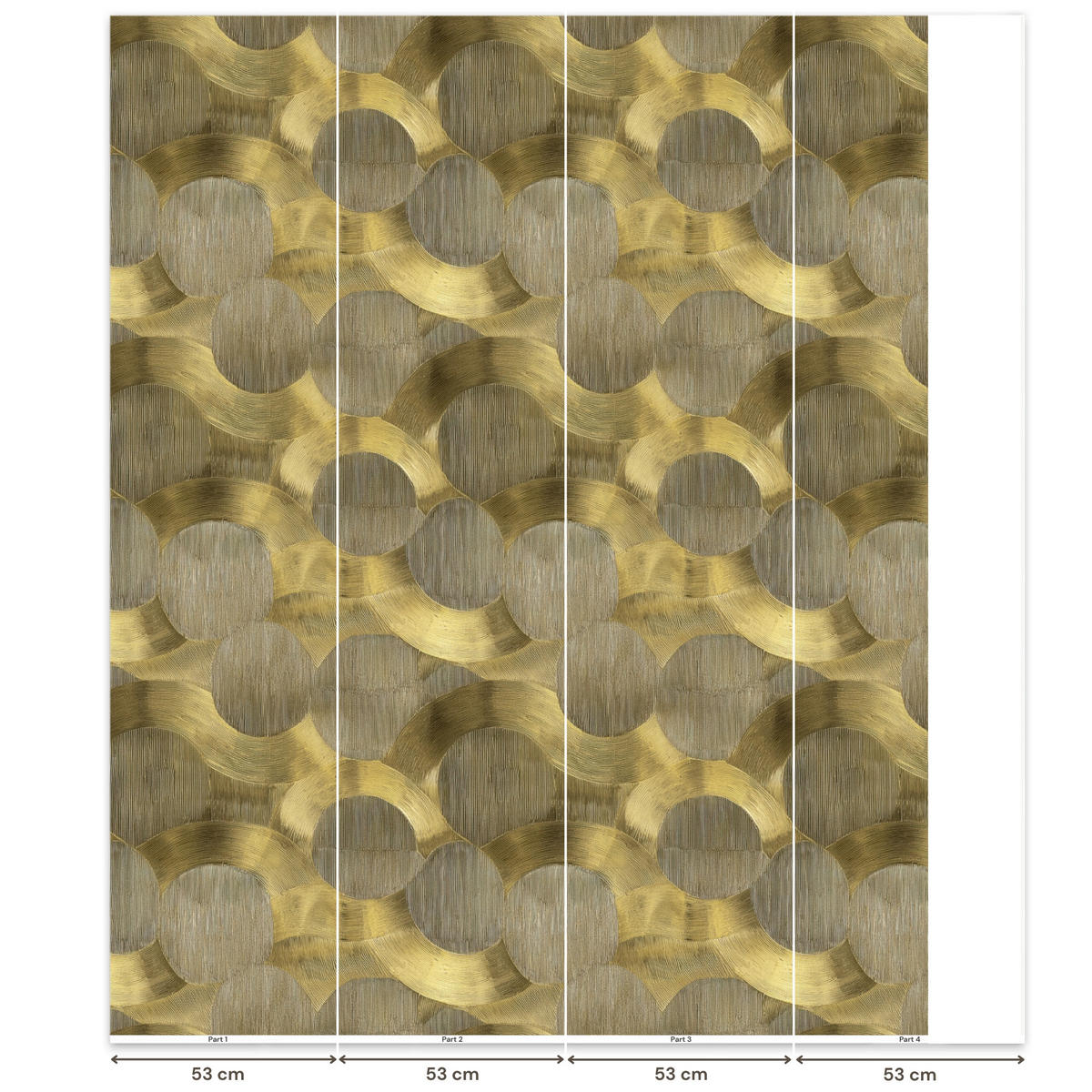 TAPETE - Modern - Geometrisch - Gold - 200x240 cm - Goldfarben, Papier (200/240cm) - OnlyWow