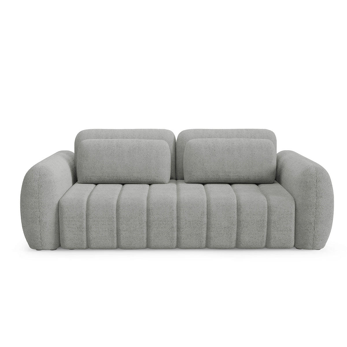 SOFA Cesar 3 Sitzplätze Hellgrau - Grau, Holz (266/95/110cm) - Petits-meubles