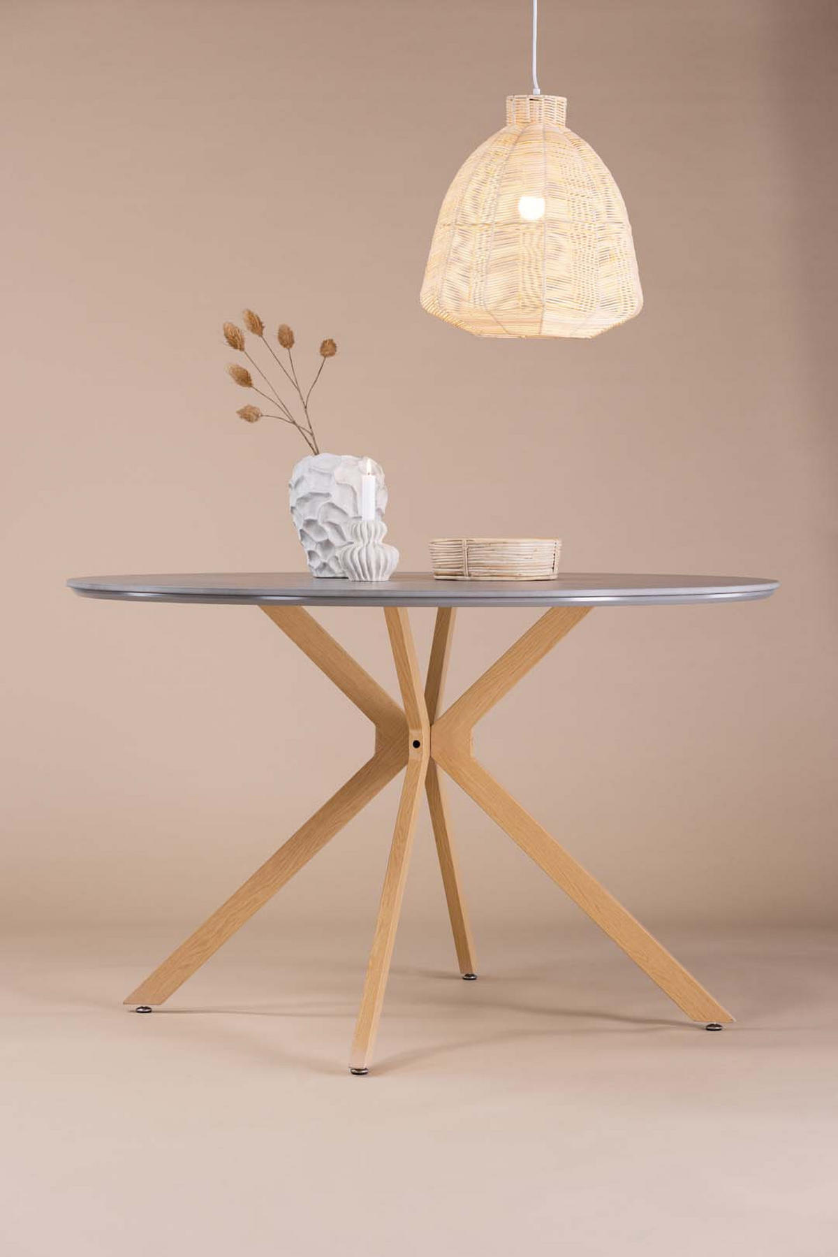 ESSTISCH Ø120 cm grau - Grau, Holzwerkstoff (120/120/75cm) - ebuy24