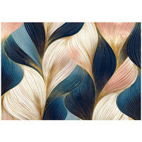 FOTOTAPETE Art Deco Abstrakt Blau 150x105 cm - Multicolor, Papier (150/105cm) - Wallarena