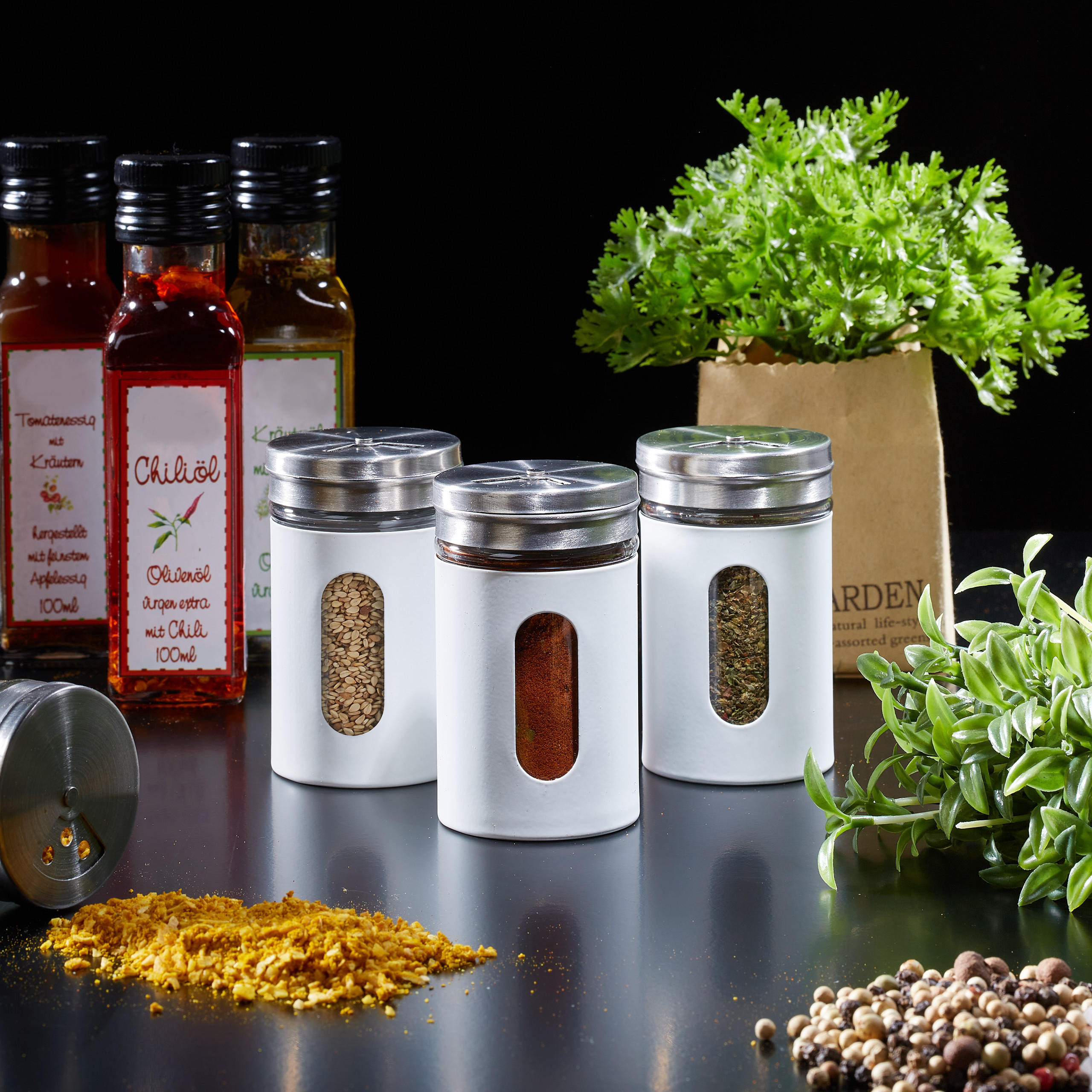 Multicolor, Glas/Metall (5/8.5/5cm) - Relaxdays