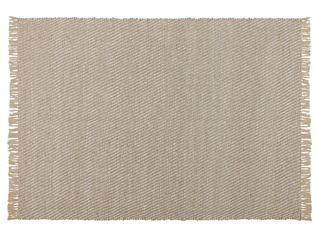 KURZFLOR-TEPPICH Aladag 200/140 cm - Beige, Naturmaterialen (140/200cm) - Beliani
