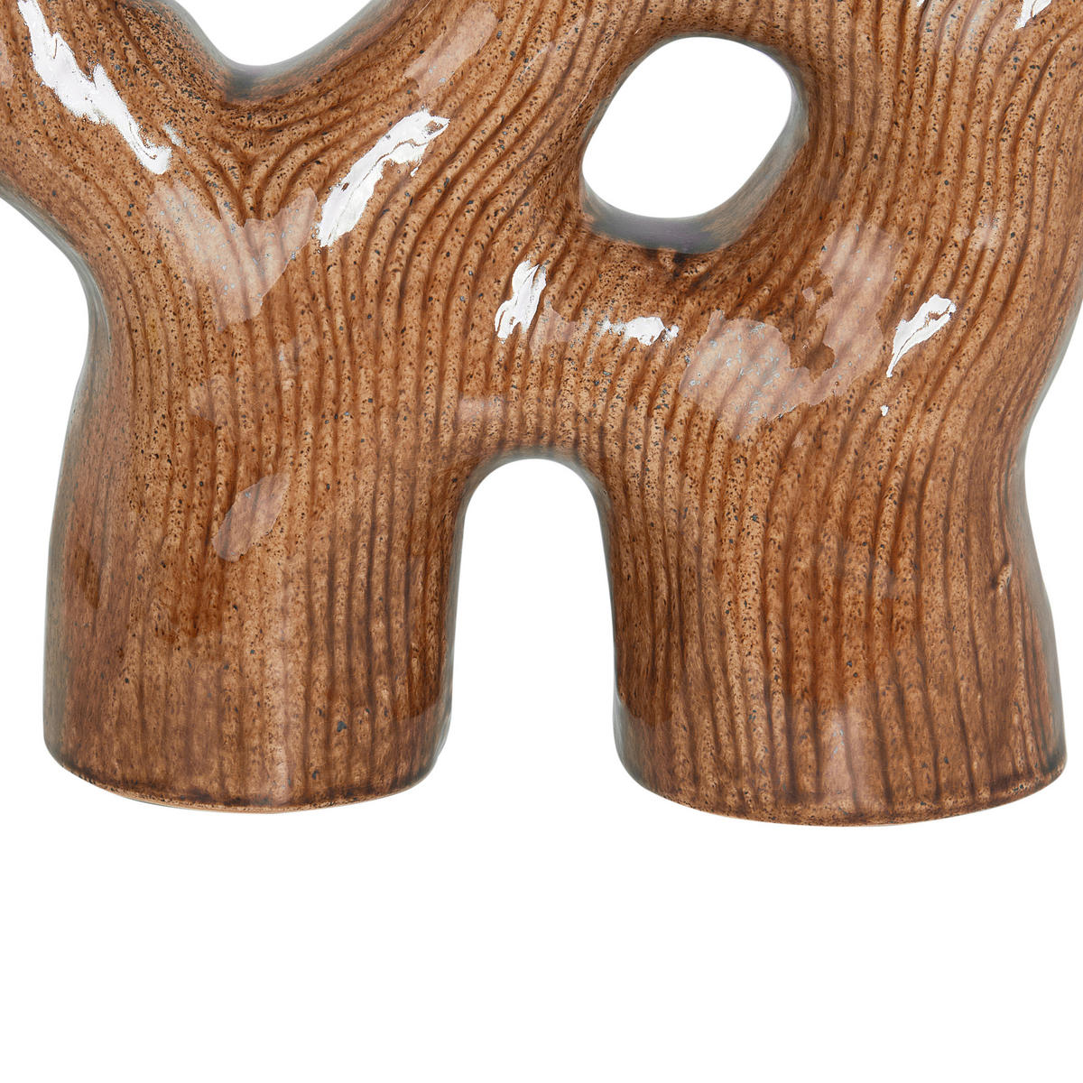 BLUMENVASE Steinzeug braun Barbus - Braun, Stein (31cm) - Beliani